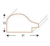 Ramka drewniana na zdjęcia DRL B 33 10x15 cm
