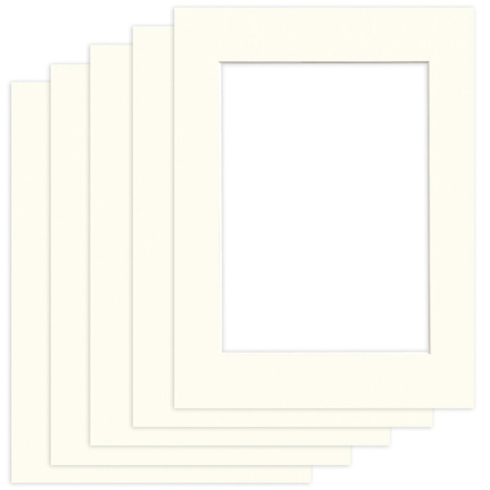 Pakiet 5 szt. Passe Partout 18x24 (13x18) BIAŁY IVORY