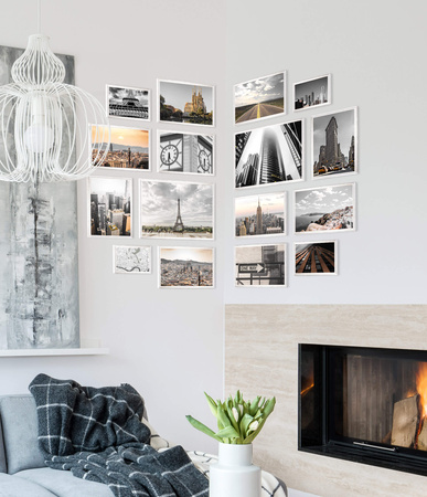 Zestaw srebrnych ramek - galeria HIT 1 S GF0009 - CORNER