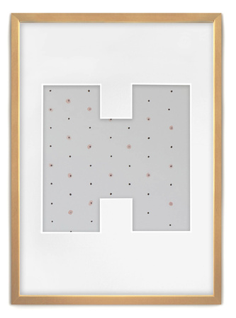 Ramka na zdjęcia LITERKA "H" 21x30 cm jasne drewno z białym passe partout