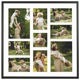 Foto Galeria 50x50 cm czarna Ramka na 9 zdjęć 10x15 cm 15x21 cm 10x10 cm z Passe Partout