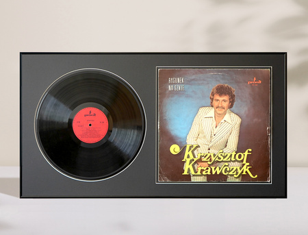Ramka na płytę winylową z okładką o rozmiarze 41x75 cm