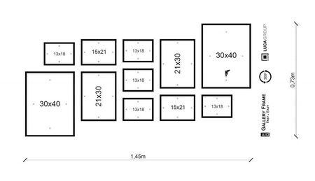 Zestaw złotych ramek galeria PRESTO Z GF0005