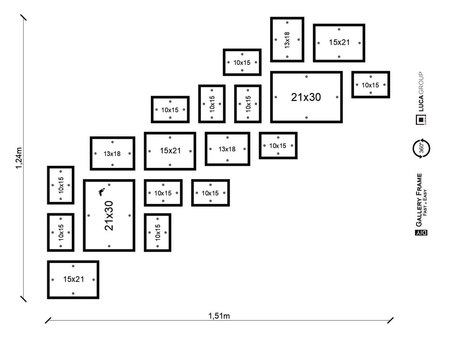 Zestaw ramek PINIA 00 GF0036 R- galeria ramek na 19 zdjęć