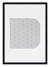 Ramka na zdjęcia LITERKA "D" 21x30 cm czarna z białym passe partout