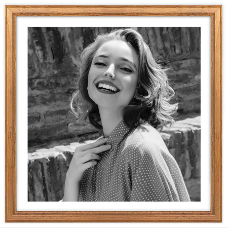 Ramka drewniana DRWA 3 kolor dąb 10x10 cm