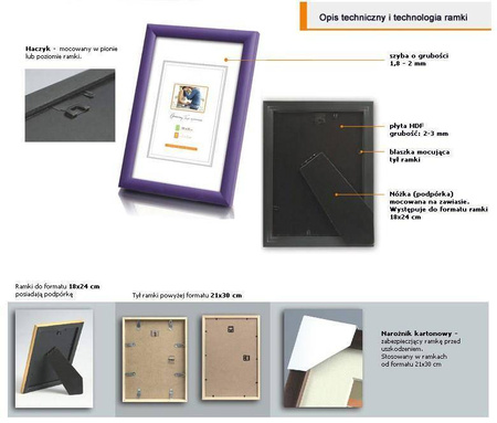 Ramka drewniana na zdjęcia EKO 8 15x21 cm