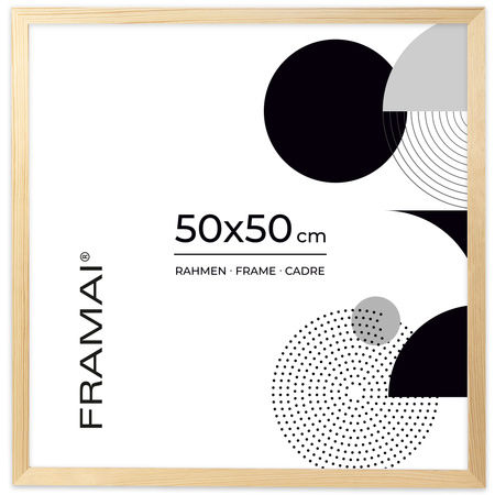 Ramka z drewna surowego na zdjęcia RAW 50x50 cm
