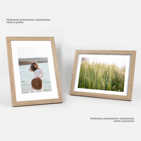 Pakiet 5 szt. ramek na zdjęcia kolor bielony dąb HEN 0 21x29,7 A4 cm