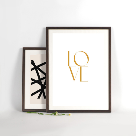 Pakiet 5 szt. ciemnobrązowych ramek drewnianych na zdjęcia PINIA 4 30x40 cm