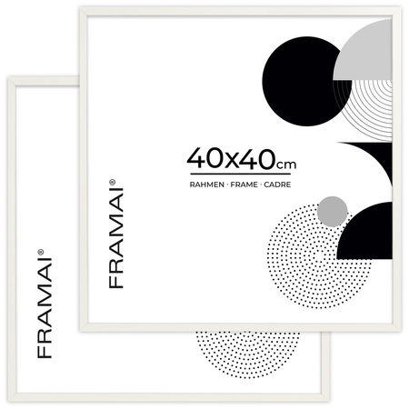 Biała ramka na zdjęcia FDM 1 40x40 cm