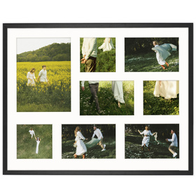 Foto Galeria 40x50 cm czarna Ramka na 7 zdjęć 10x10 cm 10x15 cm 15x21 cm z Passe Partout