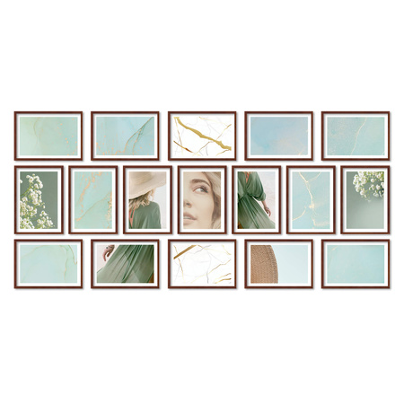 Zestaw brązowych ramek PINIA 3 GF0028 - galeria na 17 zdjęć