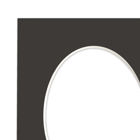 Passe partout 40x50 (24x30) OWAL CZARNY BLACK