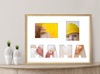 Ramka MAMA 30x40 cm w kolorze jasnego drewna z białym passe partout