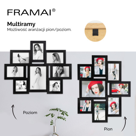 Multirama MULTI HEN 2 ramka na zdjęcia na 8 zdjęć - czarna