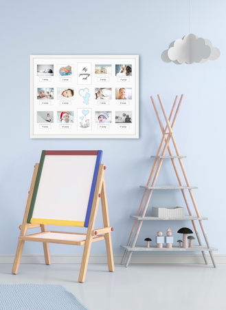 Ramka na zdjęcia PIERWSZY ROCZEK DZIECKA - CHŁOPIEC 30x40 cm z passe partout