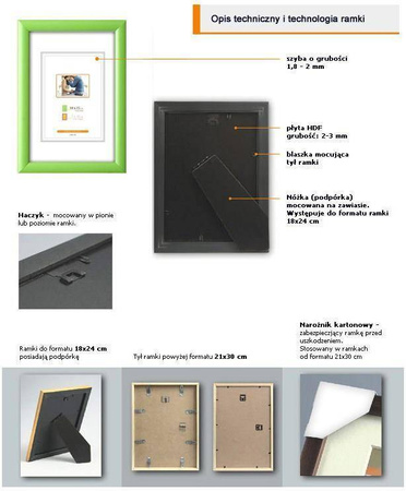 Ramka drewniana na zdjęcia EKO 14 24x30 cm