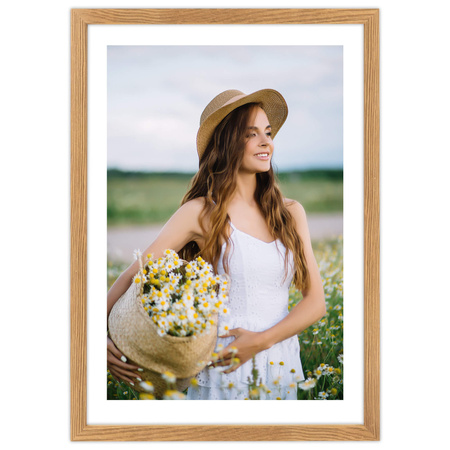 Ramka drewniana kolor dąb PINIA 00 21x30 cm