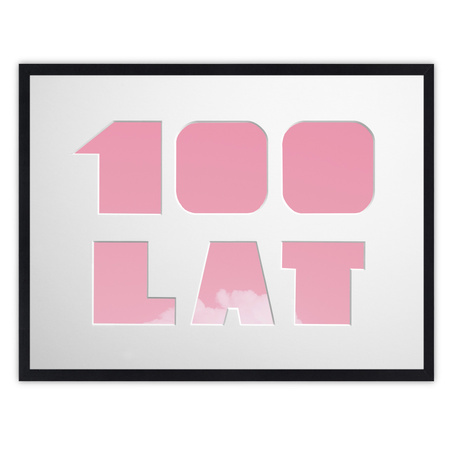 Ramka na URODZINY 30x40 cm w kolorze czarnym z białym passe partout