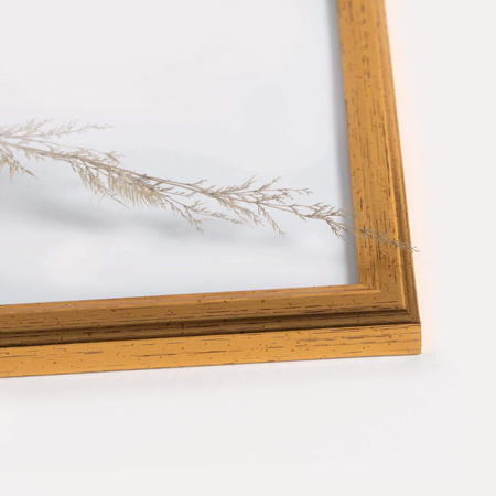 Złota ramka drewniana na zdjęcia DRWA FZ 5x7 cm