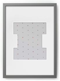 Ramka na zdjęcia LITERKA "I" 21x30 cm szara z białym z passe partout