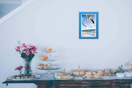 Niebieska ramka drewniana na zdjęcia EKO 15 24x30 cm