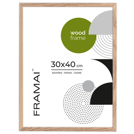 Pakiet 5 szt. ramki z drewna dębowego OAK 30x40 cm