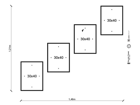 Zestaw ramek PINIA 00 GF0034 R - galeria ramek na 4 zdjęcia