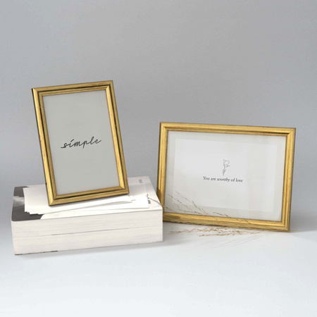Pakiet 5 szt. złotych ramek na zdjęcia HIT 1Z 21x30 cm