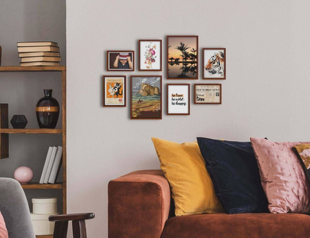 Zestaw brązowych ramek galeria PINIA 3 GF0007