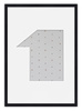 Ramka na zdjęcia CYFERKA "1" 21x30 cm czarna z białym passe partout