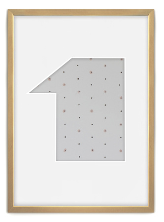 Ramka na zdjęcia CYFERKA "1" 21x30 cm naturalne drewno z białym passe partout