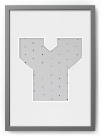 Ramka na zdjęcia LITERKA "Y" 21x30 cm szara z białym z passe partout