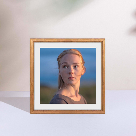 Ramka drewniana DRWA 3 kolor dąb 10x10 cm