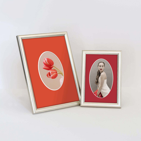Passe partout 15x21 (13x18) OWAL CZERWONY LIGHT RED