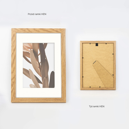 Brązowa ramka na zdjęcia HEN PASS 01 21x29,7 cm z passe partout (15x21)