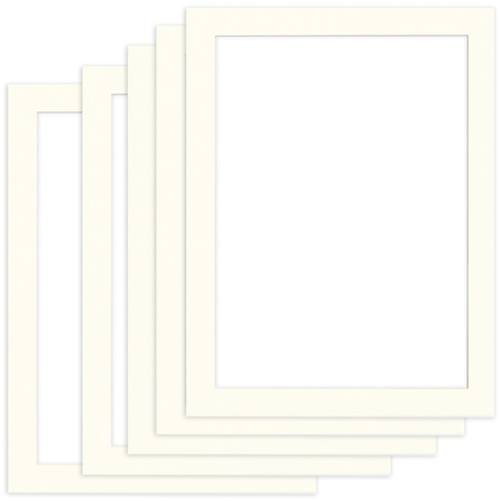 Pakiet 5 szt. Passe Partout 60x80 (50x70) BIAŁY IVORY