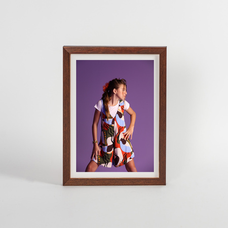 Brązowa ramka drewniana PINIA 3 15x21 cm