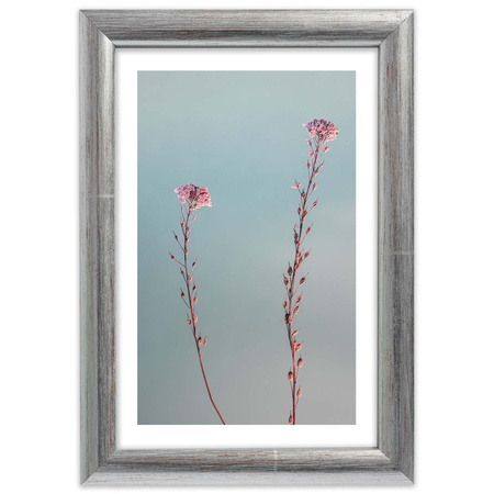 Srebrna ramka drewniana na zdjęcia EKO S2 15x21 cm