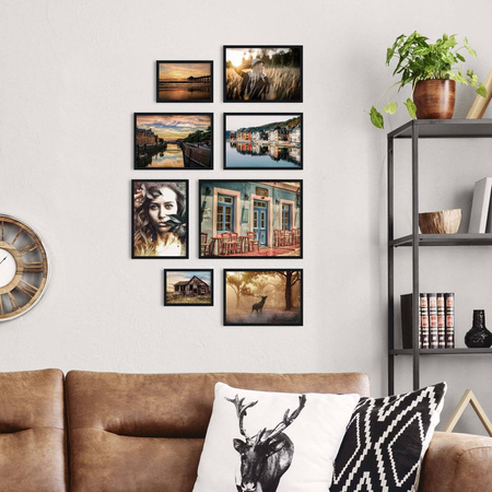 Zestaw czarnych ramek galeria Pinia 2 GF0009
