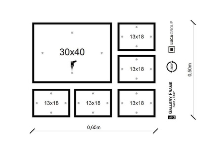 Zestaw brązowych ramek galeria Pinia 4 GF0002