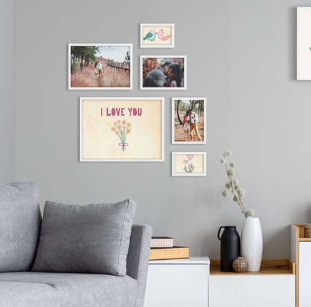 Zestaw białych ramek galeria HIT 01 GF0010