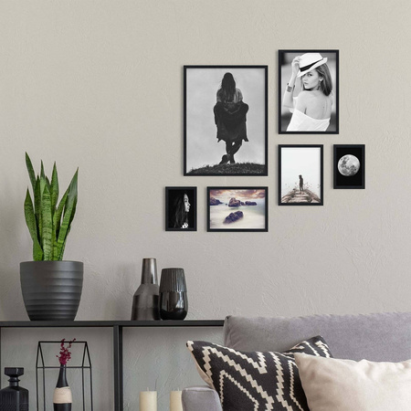 Zestaw czarnych ramek galeria Pinia 2 GF0010