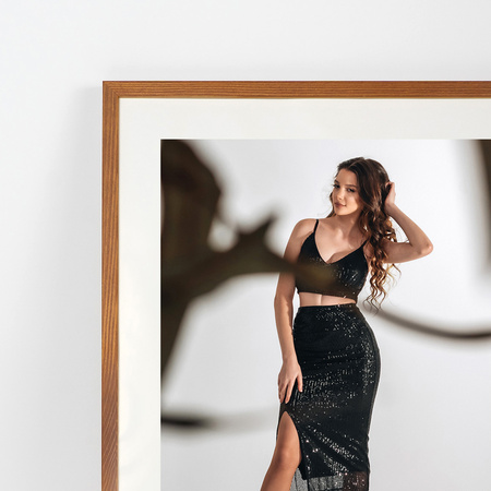 Jasno brązowa ramka drewniana PINIA 10 - 30x40 cm