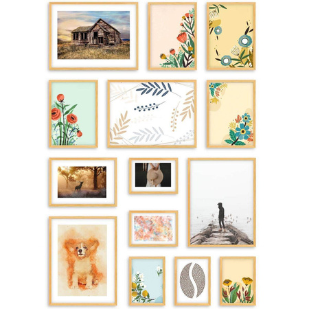 Zestaw naturalnych ramek galeria Pinia 0 GF0001