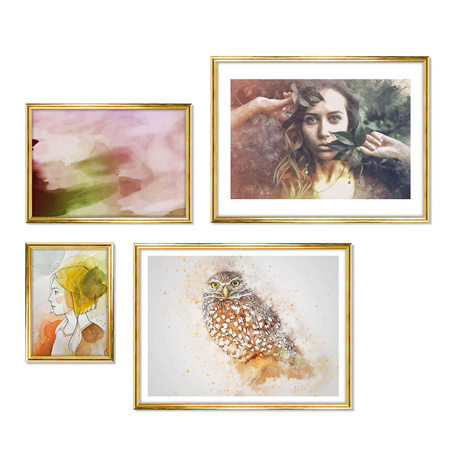 Zestaw złotych ramek galeria HIT 1 Z GF0008