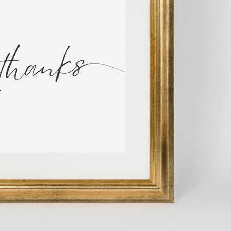 Ramka drewniana złota na zdjęcia DRL N Z 25x38 cm