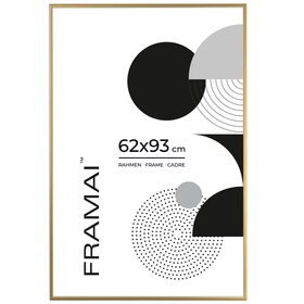 Złota ramka aluminiowa QAL 62x93 cm