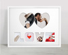 Ramka na zdjęcia LOVE 30x40 cm biała z białym passe partout